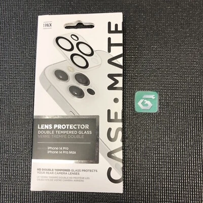 Case-Mate Double Tempered Glass Lens Protector for iPhone 14 Pro / 14 Pro Max - Image 1 of 2