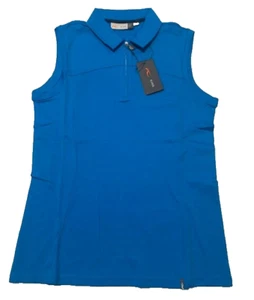 Kjus Callie Damen-Poloshirt UPF 50+ 1/4-Reißverschluss ärmellos neu mit Etikett – Größe 38M (US 8) - Bild 1 von 13