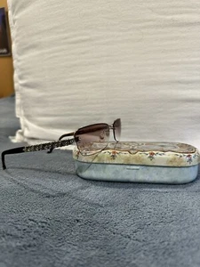 BRIGHTON JUANITA RECTANGULAR RIMLESS DESIGNER RARE SUNGLASSES 56-18-130 111164 - Picture 1 of 10