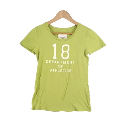 Camiseta Mujer ABERCROMBIE Talla PEQUEÑA (4-6) Tejida Verde 100% Algodón Foto 1 de 4