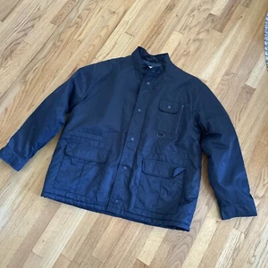 Vintage SEARS Work & Leisure Herren XL 46-48 Stepp Hoodie Mantel Arbeitsjacke Navy - Bild 1 von 9