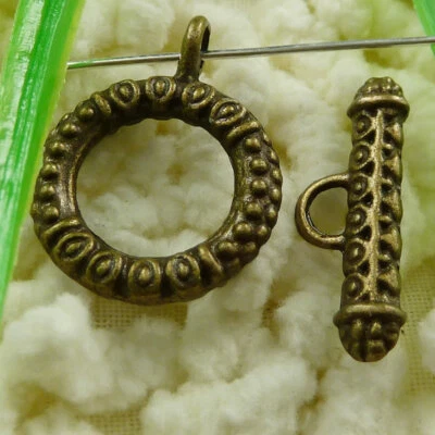 72 Pcs Bronze Plated Toggle Clasps 23X8MM 23X17MM S1490 DIY Jewelry Making - Image 1 of 4