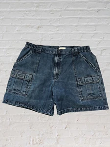 Savane Herren Denim Cargo Wander Shorts Größe 42 Blau Jeans Gummibund - Bild 1 von 5