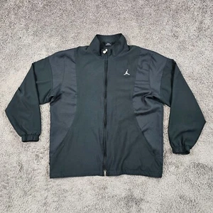Nike Jordan Jacket Mens XL Black Track Full Zip Pockets Lined Jumpman - Picture 1 of 16
