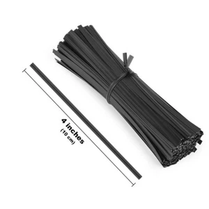 1000 Stck. Neu Uline Schwarz 4 Zoll Kunststoff Twist Krawatten Geschenk Kabelbinder S566bl - Bild 1 von 8