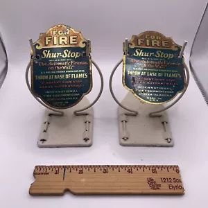 (2) Soportes de pared extintor de incendios de vidrio Shur-Stop vintage Shurstop de seguridad - Imagen 1 de 8