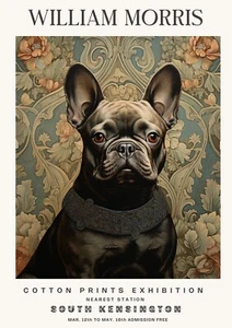 William Morris Bulldog Cotton Prints Exhibition Floral Wall Art Poster Print - Picture 1 of 6