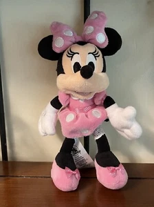 Disney Store Authentic Original Minnie Mouse Plush Stuffed Animal 10” Pink - Picture 1 of 6