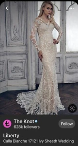 CALLA BLANCHE HOCHZEITSKLEID GRÖSSE 8 ELFENBEINSTIL 17121 - Bild 1 von 9