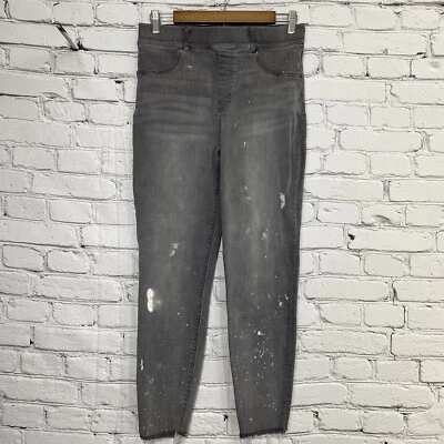 Leggings Spanx Talla L De Colección Gris Envejecido Tobillo Ajustado Tiro Alto Dobladillo Crudo Foto 1 de 4