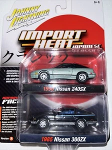 1985 NISSAN 300ZX & 1990 NISSAN 240SX 1/64 JOHNNY LIGHTNING JLPK018-JLSP286 B - Picture 1 of 8