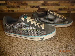 Mens Roxy "Capri TX" Sz 10 EUR 43 Houndstooth Lace-up Shoes - Picture 1 of 6