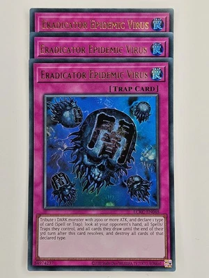 Yu Gi Oh - 3x LCKC-EN048 Eradicator Epidemic Virus - Ultra Rare - Image 1 of 4