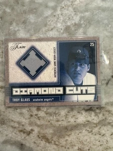 Troy Glaus 2003 Flair Diamond Cuts Game Worn Jersey Relic Anaheim Angels - Picture 1 of 4