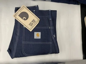 Vintage Carhartt Blue Denim Work Jeans Size 30 X 34 (CJ1) - Picture 1 of 3