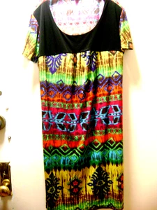 NOTATIONS WOMEN DRESS XL sz Multi color - Picture 1 of 3