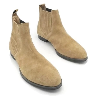 Jack Rogers Pippa Suede Chelsea Boot Oak Leather Pull-On Bootie Women’s Size 9 - Image 1 of 4