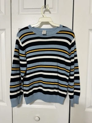 Suéter Gymboree Niño Rayas Cuello Redondo - Azul, Negro, Blanco, Amarillo Talla M/L Foto 1 de 3