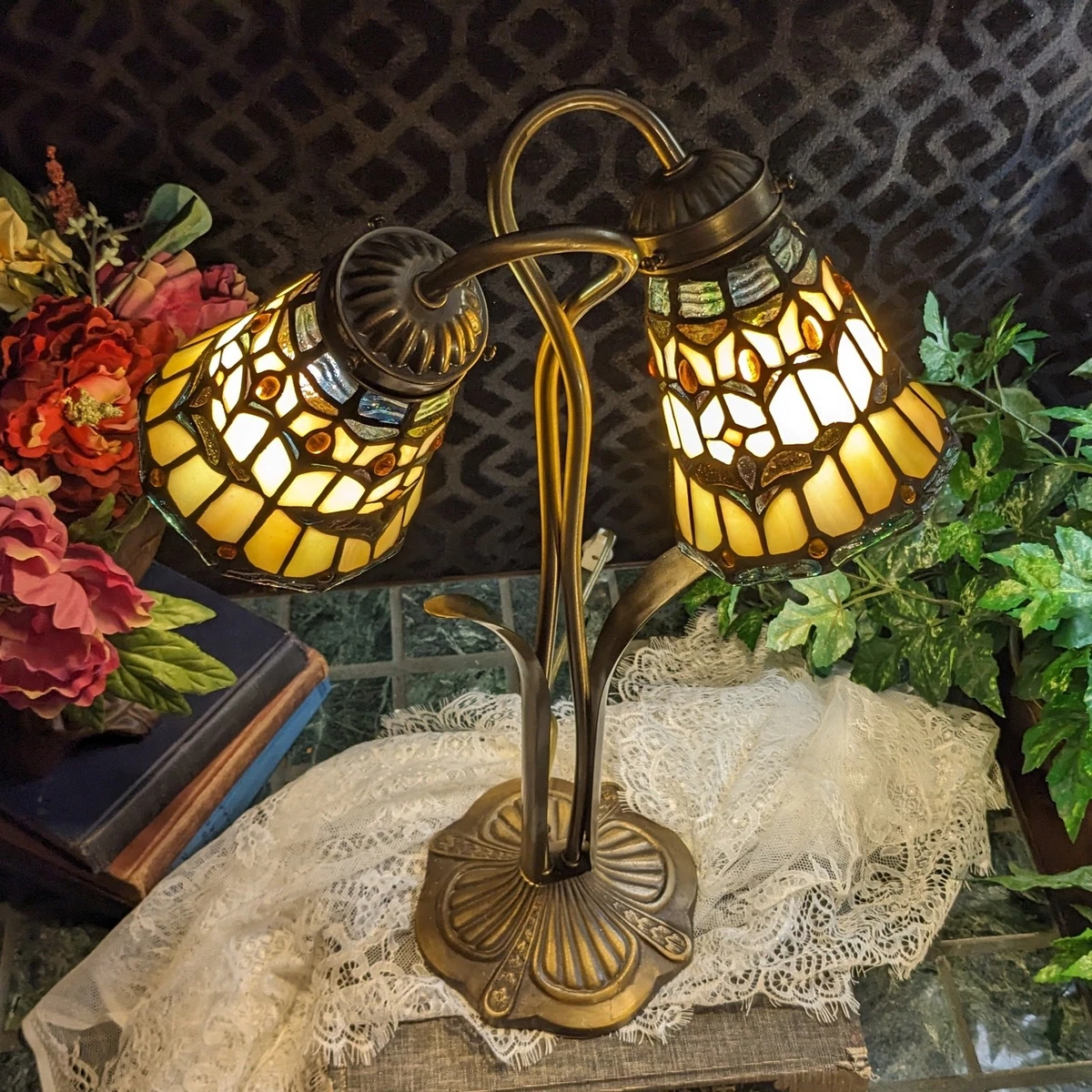 ヴィンテージ ティファニースタイル リリィランプ 12灯 アメリカ製 USED TIFFANY&Co.（ティファニー） ヴィンテージ ティファニースタイル
