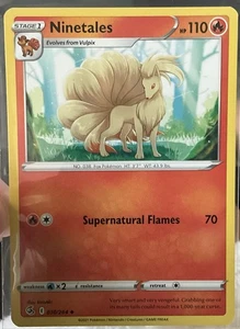 Ninetales HP 110 Supernatural Flames Attack Rarity Red Fox Pokémon - Picture 1 of 2