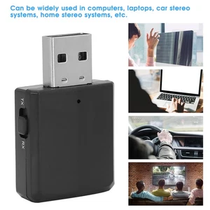 USB Wireless Transceiver Receiver Portable 3 In 1 For BT With 2x Cable NEW - Afbeelding 1 van 12