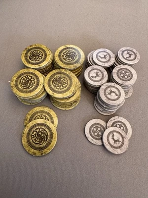 Piezas de repuesto Monopoly Juego de Tronos - Monedas de cartón (oro/plata) Foto 1 de 4