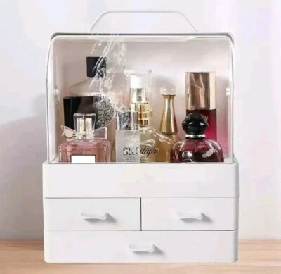 ORGANIZER PORTA TRUCCHI BOX PORTAGIOIE IMPERMEABILE ESPOSITORE PER COSMETICI ABS - Immagine 1 di 3