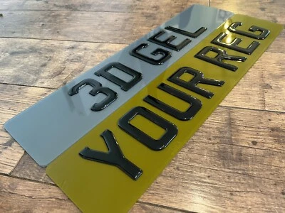 ESTILO ESPECTÁCULO 3D GEL TINTADO - PAR DE MATRÍCULAS NEGRO BRILLANTE SOLO ESTILO ESPECTÁCULO Foto 1 de 2