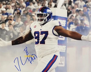 FOTO REIMPRESIÓN DE DEXTER LAWRENCE 8X10 FIRMADA AUTOGRAFIADA HOMBRE CUEVA REGALO NY GIANTS - Imagen 1 de 1