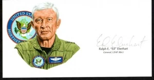 Ralph Ed Eberhart Hand Signed Cut Signature GOE Lithograph Four Star 41625 - Picture 1 of 1