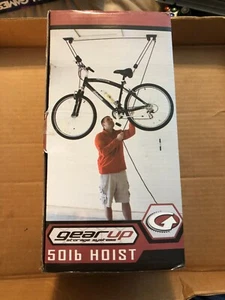 GEARUP- UP AND AWAY BIKE HOIST PULLEY SYSTEM- 50 POUNDS NEW IN OPENED BOX-  - Picture 1 of 5
