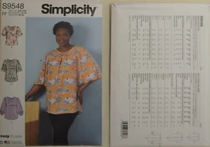Simplicity- 9548 - Women's Top and Tunic w/ sleeve variations - Picture 1 of 1