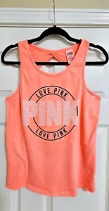 VS Pink tank top with upper back cut out, salmon pink, XS, previously loved/worn - Picture 1 of 5
