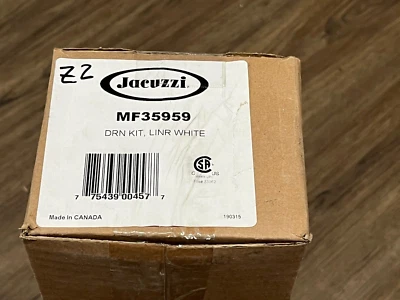 Jacuzzi MF35959 Toe Tap Drain Assembly w/ Linear White - Z2 - Image 1 of 4