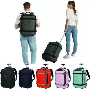 Hynes Eagle 22'' Rolling Backpack Carry-on 2-Wheel Luggage Travel Cabin Suitcase - Picture 1 of 39