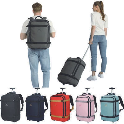 Hynes Eagle 22'' Rolling Backpack Carry-on 2-Wheel Luggage Travel Cabin Suitcase - Image 1 of 4