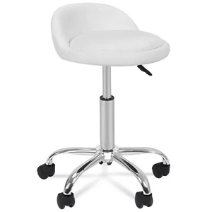 Rolling Swivel Stool Adjustable Tattoo Facial Massage Spa Salon Bar Office - Picture 1 of 7