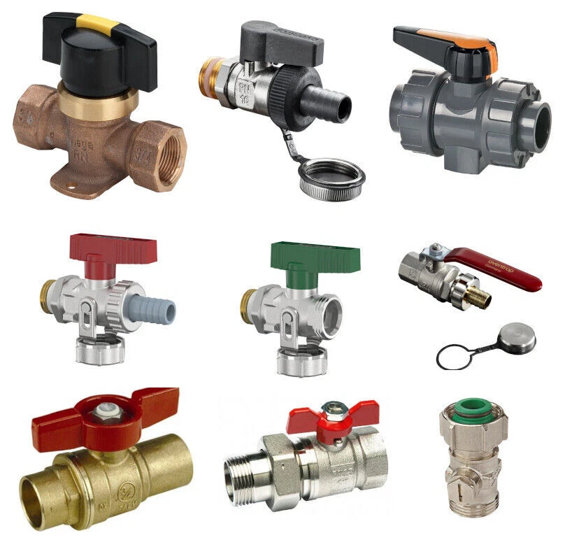 Absperrhahn Ventil KFE Auslauf Heizung KFE Messing Verschraubung Kugelhahn - Bild 1 von 1