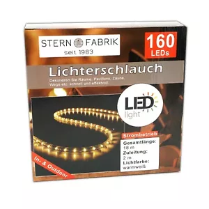 Tubo con Lampadine 160 Leds di Luci Bianco Caldo 19m Catena Illuminazione - Foto 1 di 2