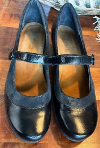 NAOT TRENDY MARY JANE SHOES SIZE 10/41 BLACK SLIP ON COMFORT LOW HEELS WOMEN - Picture 1 of 12