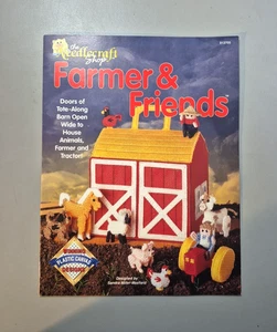 Plastic Canvas Pattern Farmer & Friends the Needlecraft Shop 913705 VTG 1991 - Picture 1 of 3