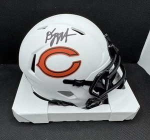 Mini casco de fútbol americano firmado por DJ MOORE CHICAGO BEARS LUNAR ECLIPSE con certificado de autenticidad Beckett - Imagen 1 de 4