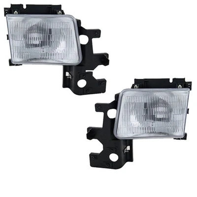 Para 94-97 Ram Van Tamaño Completo Faro Faro Faro Luz Lámpara con Bombilla JUEGO PAR Foto 1 de 4