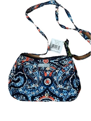 Bolso Bandolera Vera Bradley Pequeño Azul Marrakech Paisley Correa Ajustable Foto 1 de 4