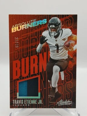 2023 Panini Absolute #AB-2 Travis Etienne Jr. – Burners Dual-Color Patch 22/49 - Image 1 of 3