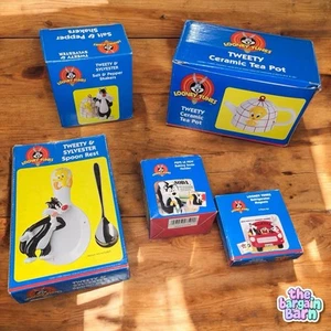 Looney Tunes 1997 Giftco Vintage 5-teiliges Keramik Küchenzubehör Set *brandneu* - Bild 1 von 5