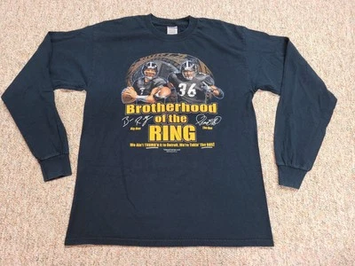 Camisa Pittsburgh Steelers Para Hombre Grande Negra Hermandad del Anillo NFL Fútbol Foto 1 de 4