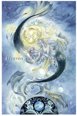 Heaven and Earth Designs - Pisces Large Format Cross Stitch Pattern  - Image 1 of 3