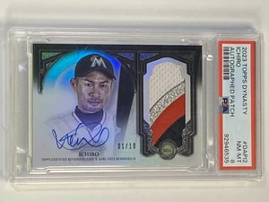 Parche automático Topps Dynasty Ichiro Suzuki 2023 #DAP-I2 #/10 Marlins PSA 8 - Imagen 1 de 2