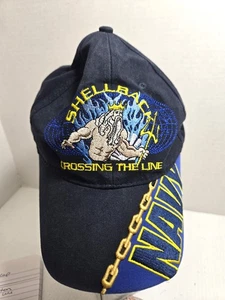 U.S. Navy Shellback Hat "Crossing the Line" Eagle Crest USN Baseball Cap - Picture 1 of 3